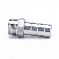 Штуцер нержавеющий под шланг елочка НР Ру 16 AISI 304 25 мм 1/4"