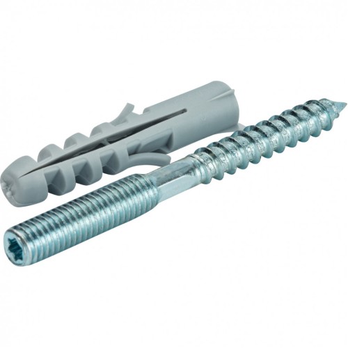Шпилька стальная сантехническая М8х100 с дюбилем М10х50 STOUT в Тюмени