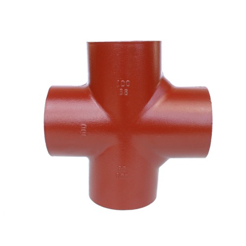 Крестовина чугунная SML Ду 100-100-100 88гр безраструбная Китай в Тюмени