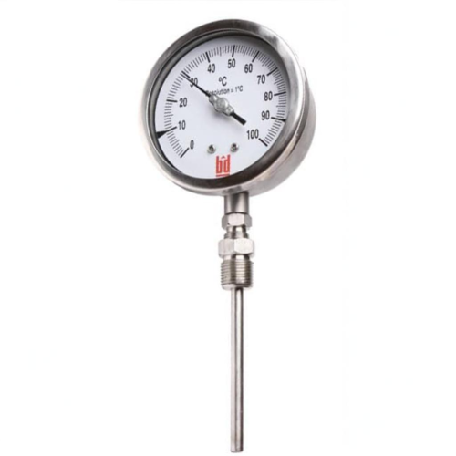 Термометр биметаллический радиальный Ру 25 ТБП-Р ЗТП 100х100 мм 1/2" в Тюмени