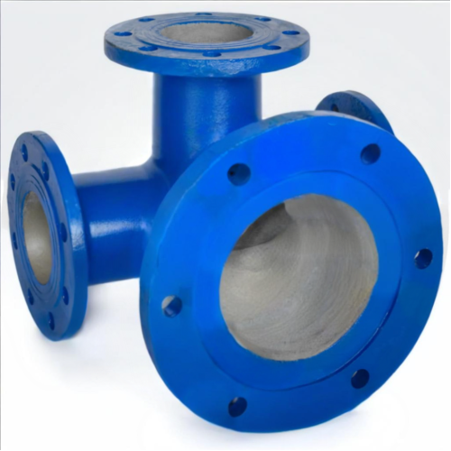 Тройник с пожарной подставкой фланцевый ППТФ Ду 300-150 (L=600-275) ВЧШГ с ЦПП цинк+AL ГОСТ ISO 2531-2012 в Тюмени