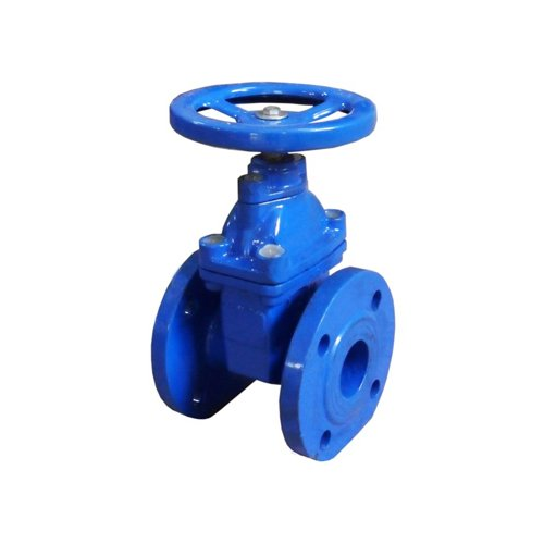 Задвижка клиновая чугунная фланцевая с невыдвижным штоком и обрезиненным клином Ру 16 A40-10 F4 ABRA 125х200 мм