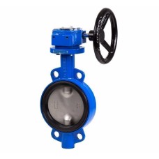 Затвор с нержавеющий диском и редуктором межфланцевый 1,6 МПа PTFE VP4449R GGG50 Tecofi 125 мм