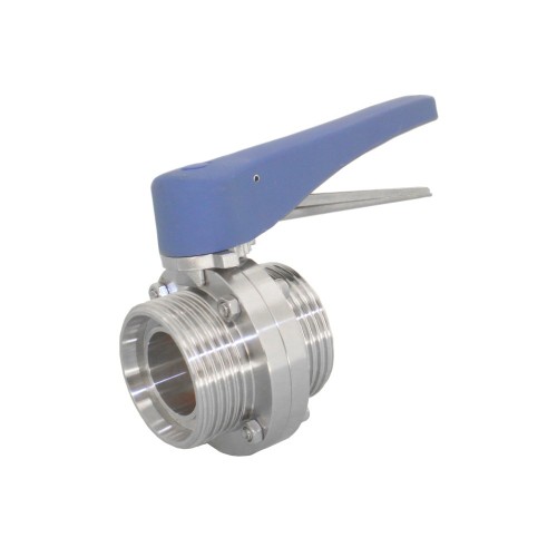 Затвор ручной с нержавеющий диском и рукояткой межфланцевый под приварку 0,8 МПа NK-DZwpEPDM NK 25х48 мм в Тюмени